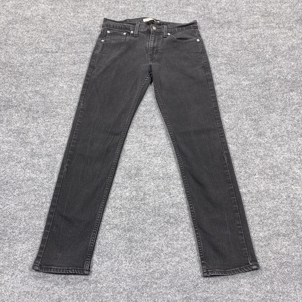 Levis‎ Signature Jeans Mens 30x30 Black Slim Straight Denim Dark Wash